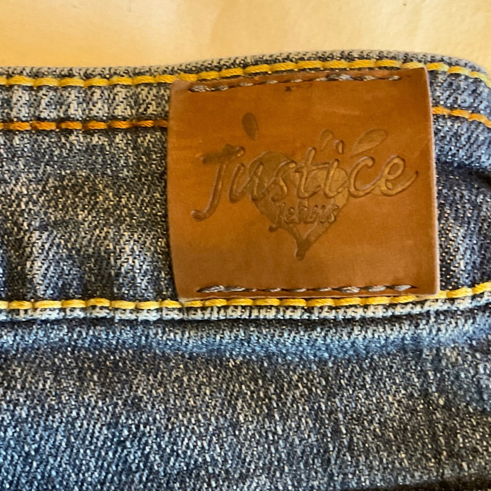 Justice Jeans Girls Blue Denim 14 regular - Picture 8 of 11